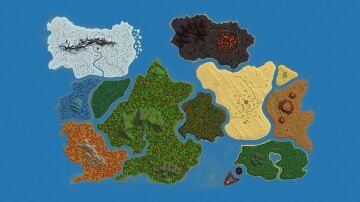 Kingdoms of Valmor: a survival-ready Hytale world map featuring custom terrain and multiple biomes Sandbox Map