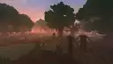 Rustic wooden bridges help you cross the flooded terrain of the swamp biome