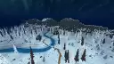 Frozen rivers and snowy mountains shape this remote and unforgiving land
